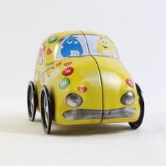 M&Ms Car Shaped Metal Tin Yellow Candy Empty