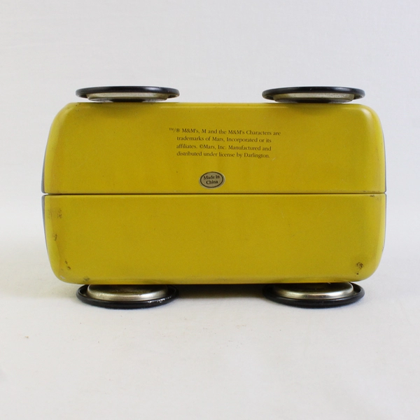 M&Ms Car Shaped Metal Tin Yellow Candy Empty
