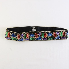 Vintage La Regale Sequin Detail Belt Hook & Loop Closure Women's Large