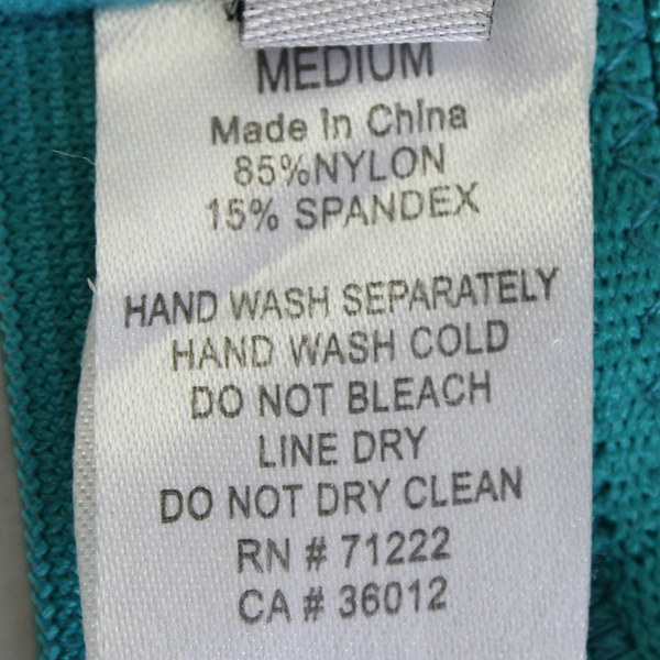 Rampage Teal Tulle Embroidered Flowers Sheer Cami Women's Medium FLAWED