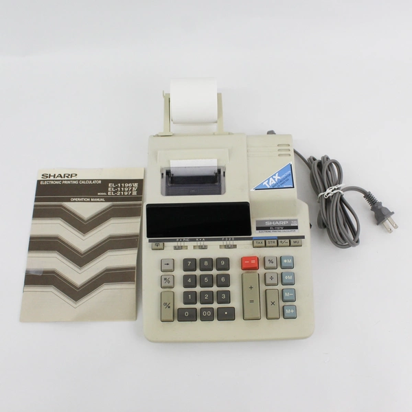 SHARP EL-1197IV 10-Digit Electronic Printing Desktop Calculator w/Tax Function