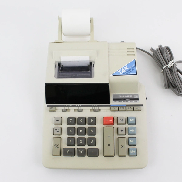 SHARP EL-1197IV 10-Digit Electronic Printing Desktop Calculator w/Tax Function