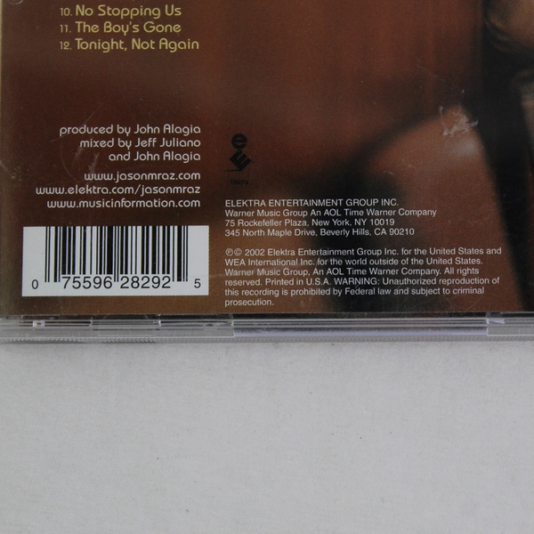 Waiting for My Rocket to Come by Mraz, Jason (CD, 2003)