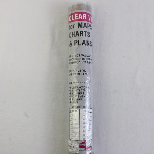Clear Vinyl Cover 12" x 18" Maps Charts Plans PVL-18 Heavy Duty Sheet Protector