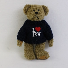 Teddy Bear with I Love RV Sweater Cute Cuddly Soft Adorable Plush Brown