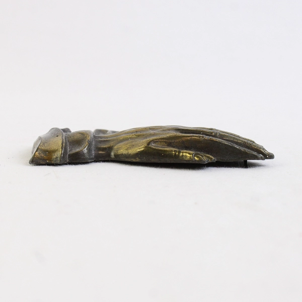 Small Vintage Praying Hands Brass Ornament Wall Hanging