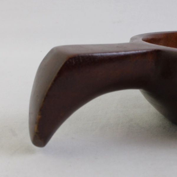 Monkey Pod Wood Leaf Shaped Nut Candy Dish  
