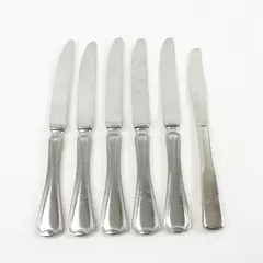 Lot of 6 Oneida Flambe Stainless  Modern Solid Knife 