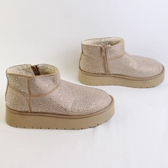 Wild Fable Boots Women's Size 10 Beige Rhinestone Detail Platform Booties