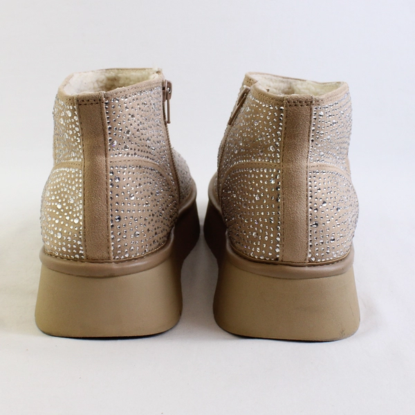 Wild Fable Boots Women's Size 10 Beige Rhinestone Detail Platform Booties