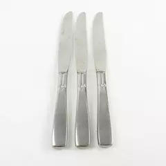 Set of 3 Oneida Satin Accent Stainless Modern Hollow Handle Knives