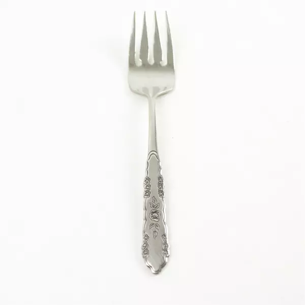 Set of 6 Oneida First Rose-Jillian Stainless Salad Forks 6.25in