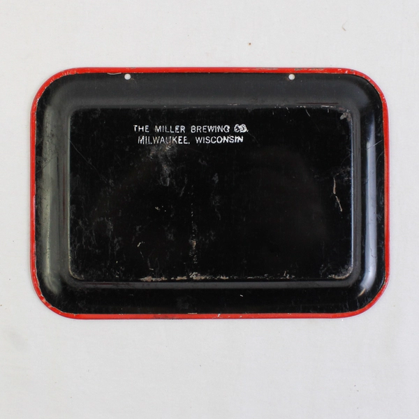 Vintage 1950s Miller High Life Beer Tin Hanging Advertising Tip Tray