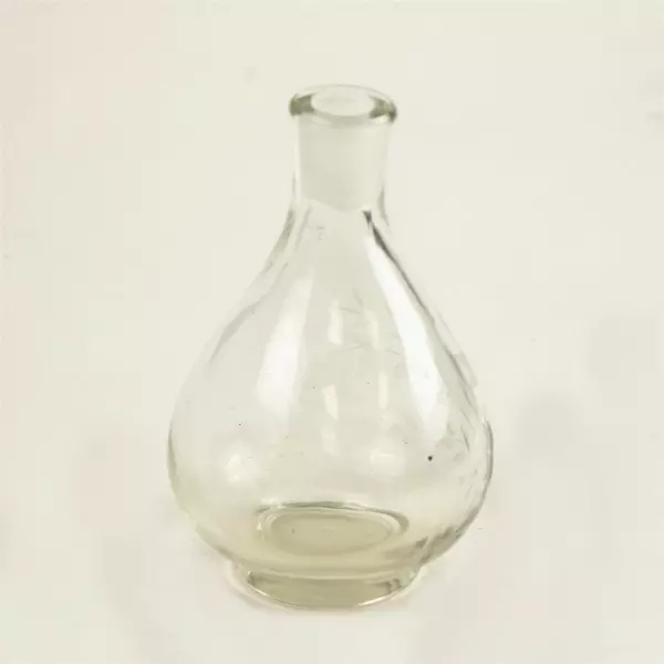 Vintage Clear Glass Decanter Small 4.5in Bar Bottle Collectible
