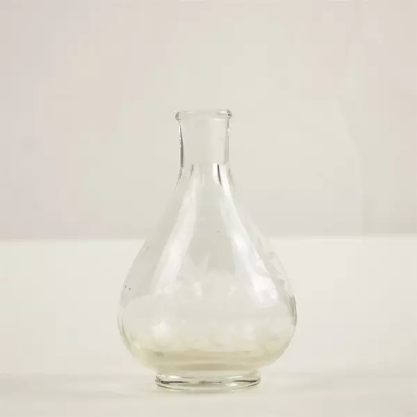 Vintage Clear Glass Decanter Small 4.5in Bar Bottle Collectible