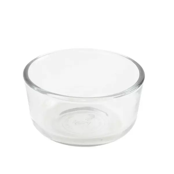 4-Cup Round Glass Food Storage Bowl Clear
