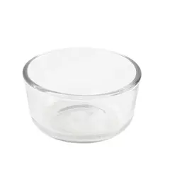 4-Cup Round Glass Food Storage Bowl Clear