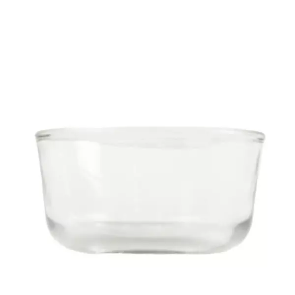 4-Cup Round Glass Food Storage Bowl Clear