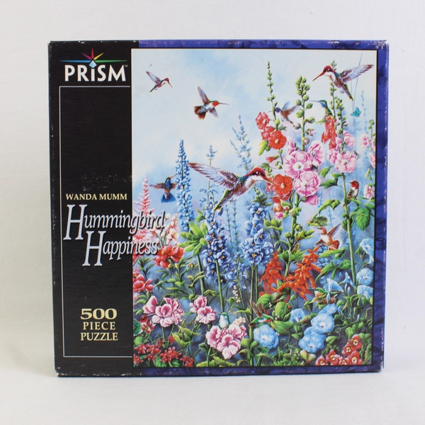 Hummingbird Happiness Wanda Mumm Prism 500 Piece Puzzle 2004 19" x 14"