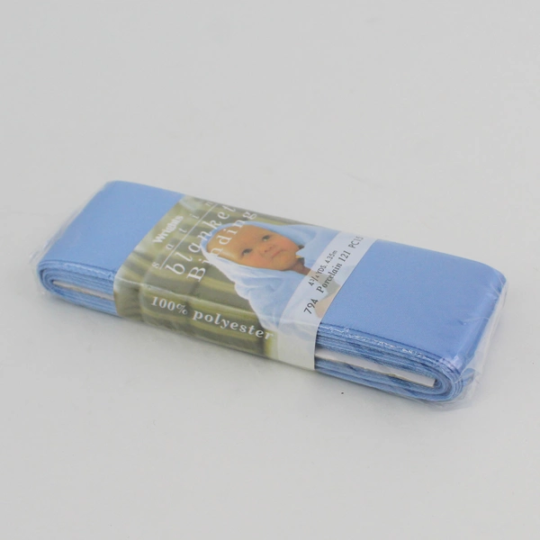 Wrights Blue Satin Blanket Binding 4.75 Yd - 794 Porcelain 121