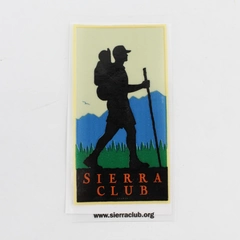 Vintage Sierra Club Hiker Decal Sticker Souvenir Wildlife Environment
