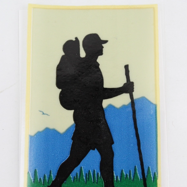 Vintage Sierra Club Hiker Decal Sticker Souvenir Wildlife Environment