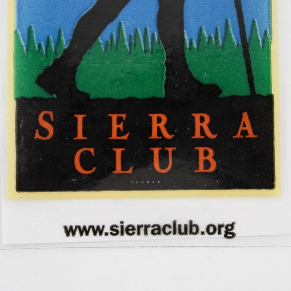 Vintage Sierra Club Hiker Decal Sticker Souvenir Wildlife Environment