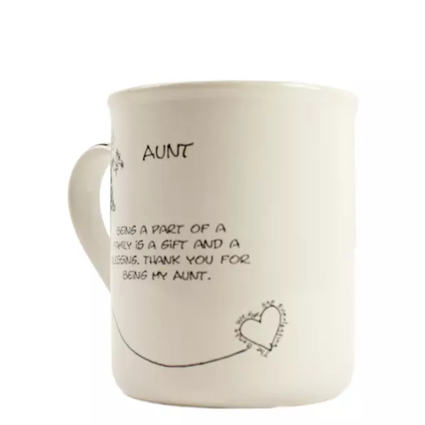 Aunt 3D Marci Mug Children of the Inner Light White w/ Black Writing