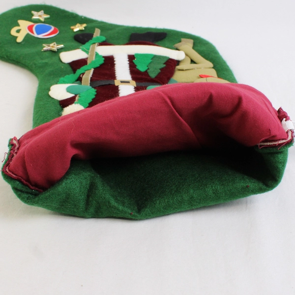 Prima Creations Christmas Stocking Santa and Reindeer "Happy Holidays" 1999