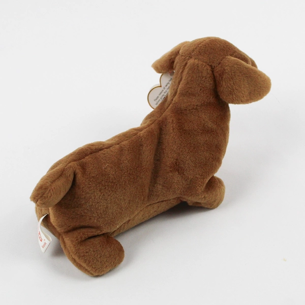 Ty Beanie Babies Weenie 1995 Brown Wiener Dog With Tag Plush Toy