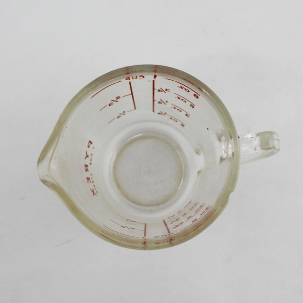 Vtg Pyrex 1 Cup Glass Measuring Cup #508 Red Lettering Made in USA