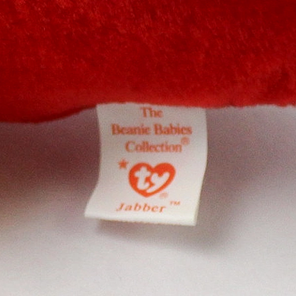 Ty Beanie Babies Jabber 1998 Scarlet Macaw Parrot W/ Ear Tag Error 1997 Plush