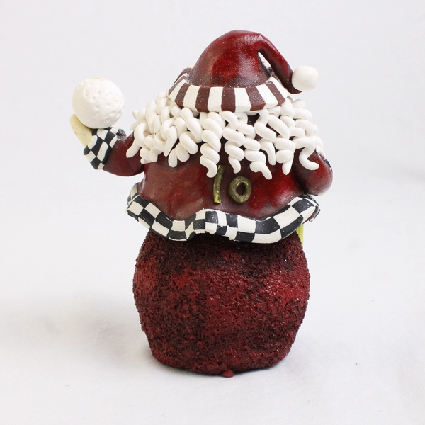 Golfing Santa Claus Figurine Christmas Décor 4.5" Tall