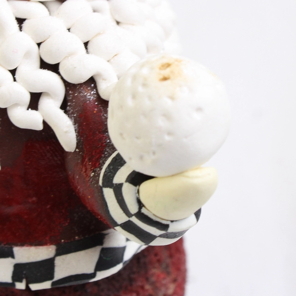 Golfing Santa Claus Figurine Christmas Décor 4.5" Tall