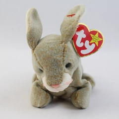 TY Beanie Baby Nibbly 1999 Brown Gray Bunny W/ Ear Tag Error 1998 Plush Doll Toy