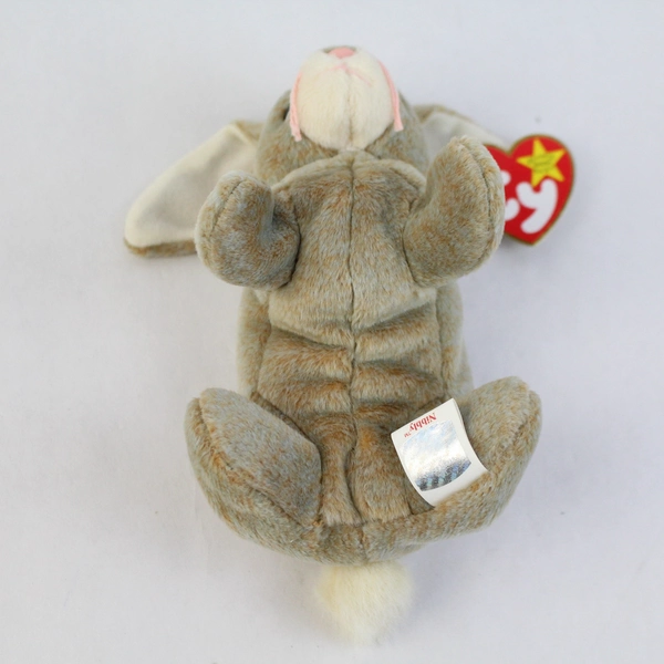 TY Beanie Baby Nibbly 1999 Brown Gray Bunny W/ Ear Tag Error 1998 Plush Doll Toy