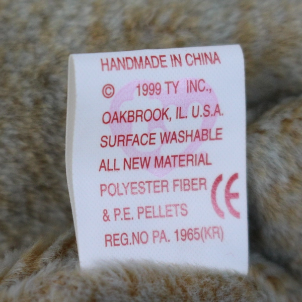 TY Beanie Baby Nibbly 1999 Brown Gray Bunny W/ Ear Tag Error 1998 Plush Doll Toy