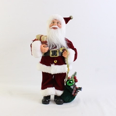 Santa Figurine with Toy Bag 11.75" Tall