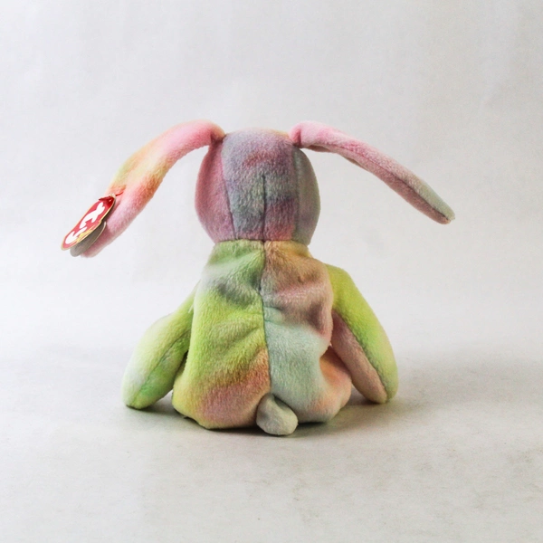 TY Beanie Babies Hippie 1999 Pastel Tie Dye Bunny W/ Ear Tag Error 1998 Plush