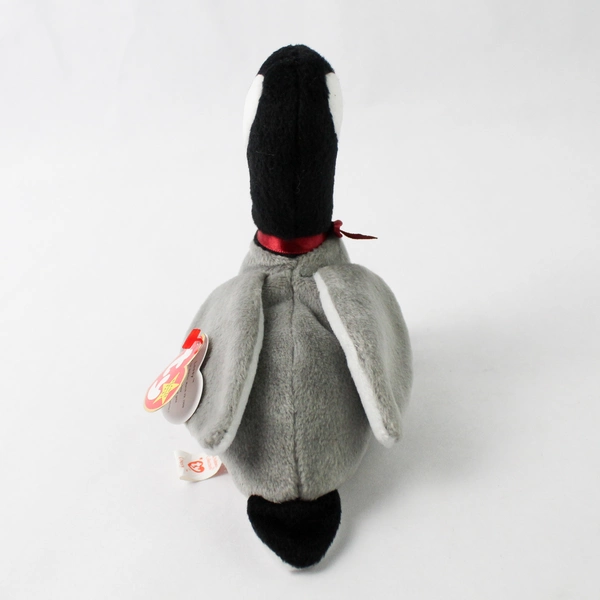 TY Beanie Babies Loosy 1998 Gray Goose Bird With Tag Plush Doll Toy