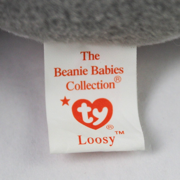 TY Beanie Babies Loosy 1998 Gray Goose Bird With Tag Plush Doll Toy