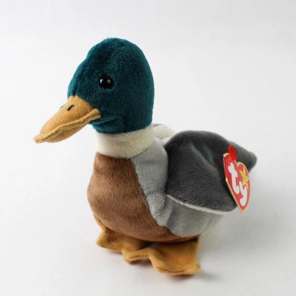 Ty Beanie Babies Jake 1998 Mallard Duck With Ear Tag Error 1997 Plush Toy Doll