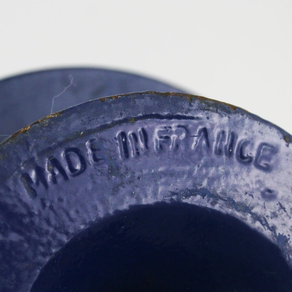 Invicta Blue Cast Iron Rustic Rooster Paper Towel Holder France