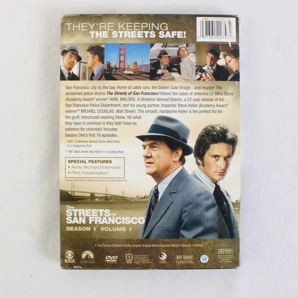 The Streets of San Francisco: Season 1 Volume 1 DVD 4 Discs 1973 #12275