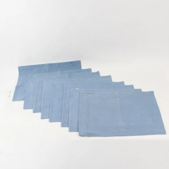 Set of 8 City Chic Blue Cotton Placemats 13" x 18.5"