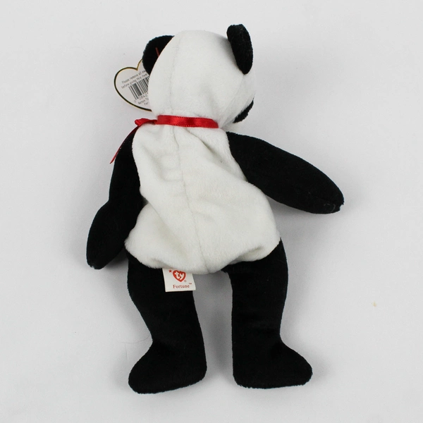 TY Beanie Babies Fortune 1998 Black/White Panda W/ Ear Tag Error 1997 Plush Toy