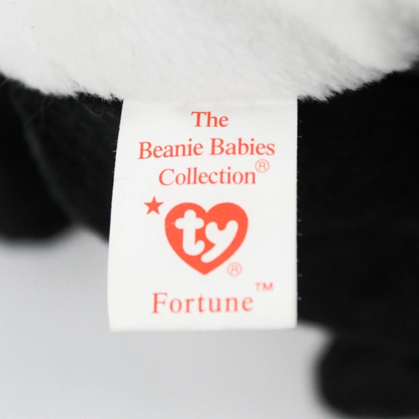 TY Beanie Babies Fortune 1998 Black/White Panda W/ Ear Tag Error 1997 Plush Toy