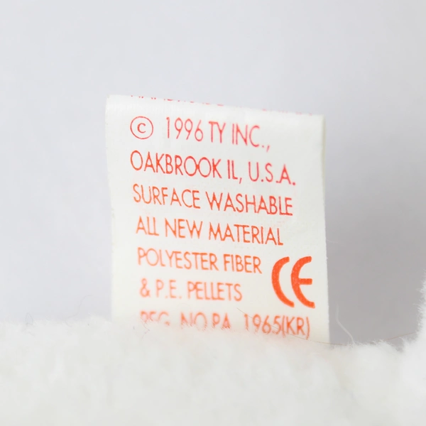 TY Beanie Babies Fleece 1996 White Lamb With Tag Plush Doll Toy