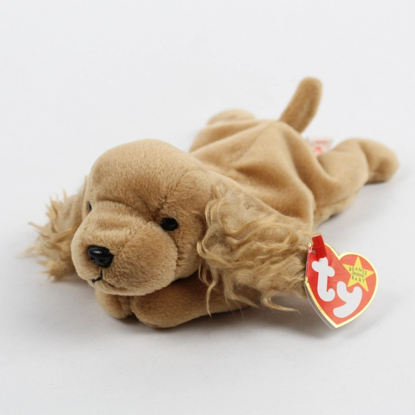 TY Beanie Babies Spunky 1997 Brown Cocker Spaniel Dog With Tag Plush Doll Toy