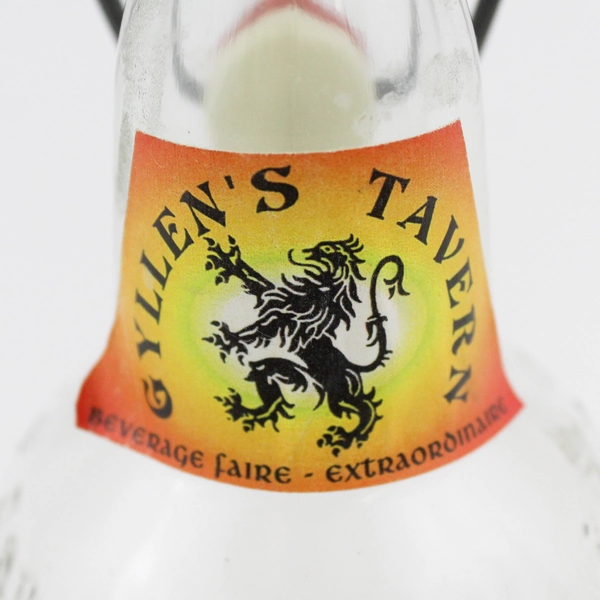 EZ Cap Gyllen's Tavern Embossed Wheat Rye pattern Glass Bottle With Label